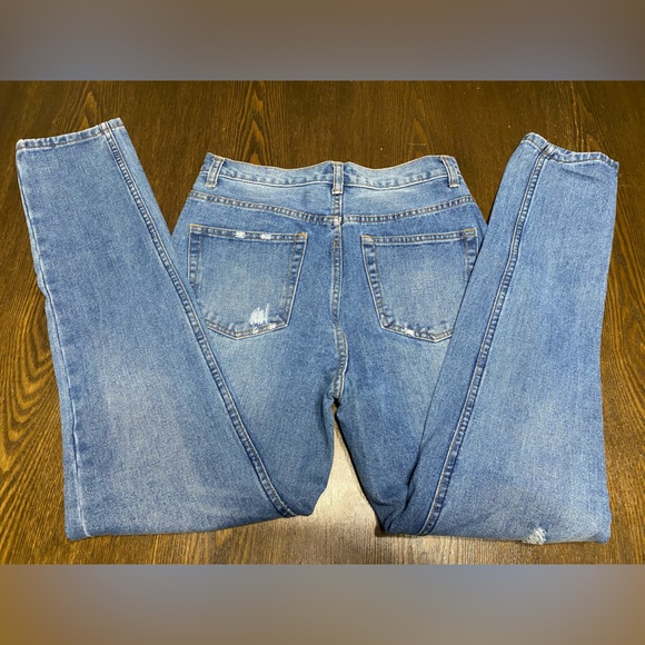 super down Ashley High Rise Jeans in Mid Blue Wash Size Medium - Picture 5 of 10